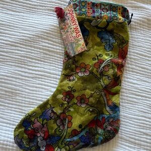 Johnny Was Floral Stocking - Green and Multicolor